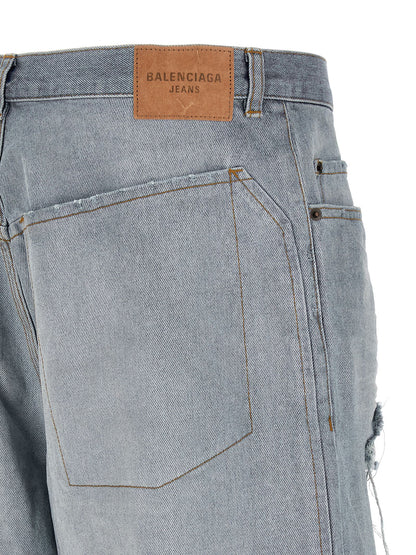 Blue Cotton Relaxed Fit Jeans