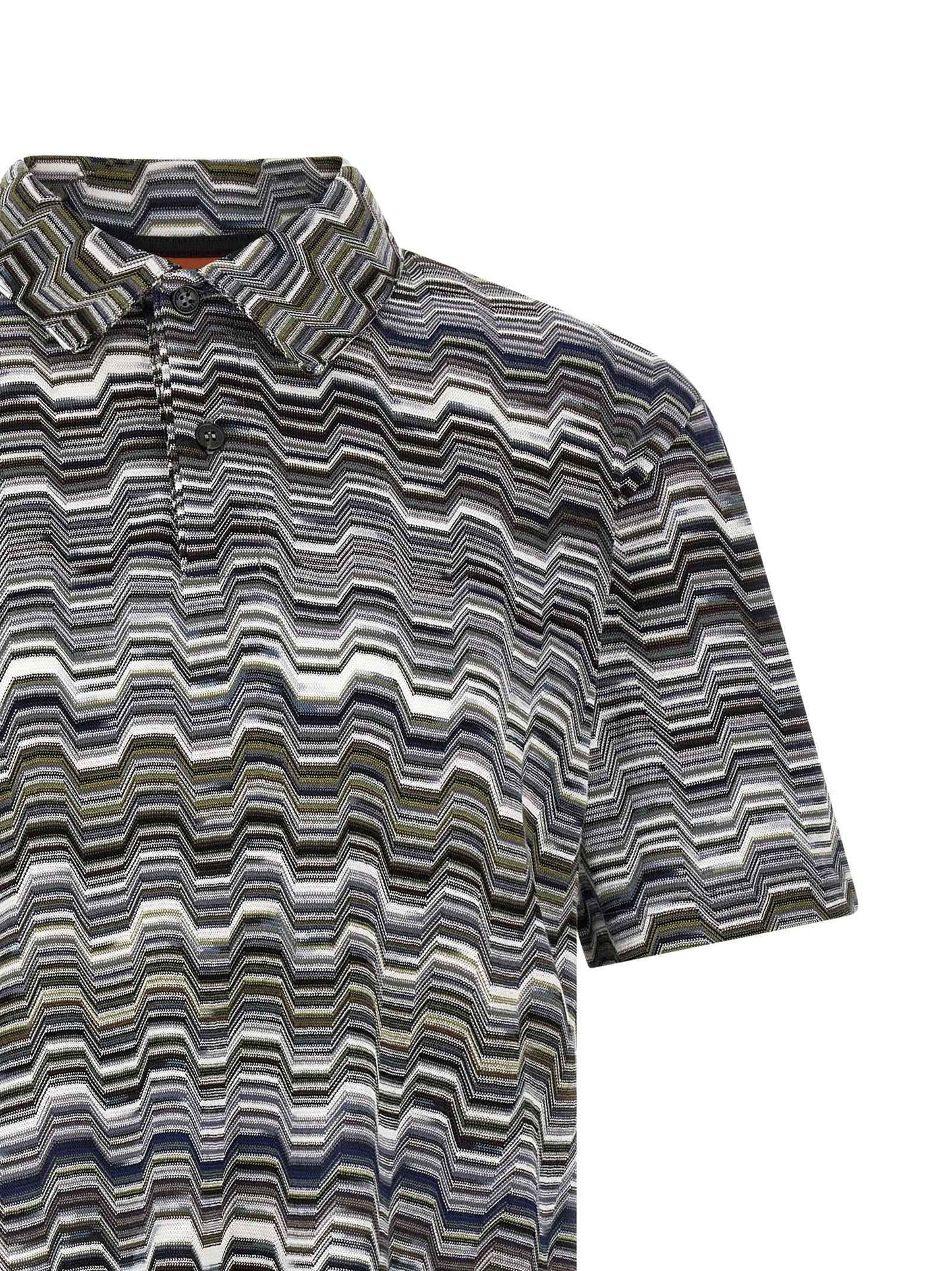Bicolor Cotton Polo Shirt