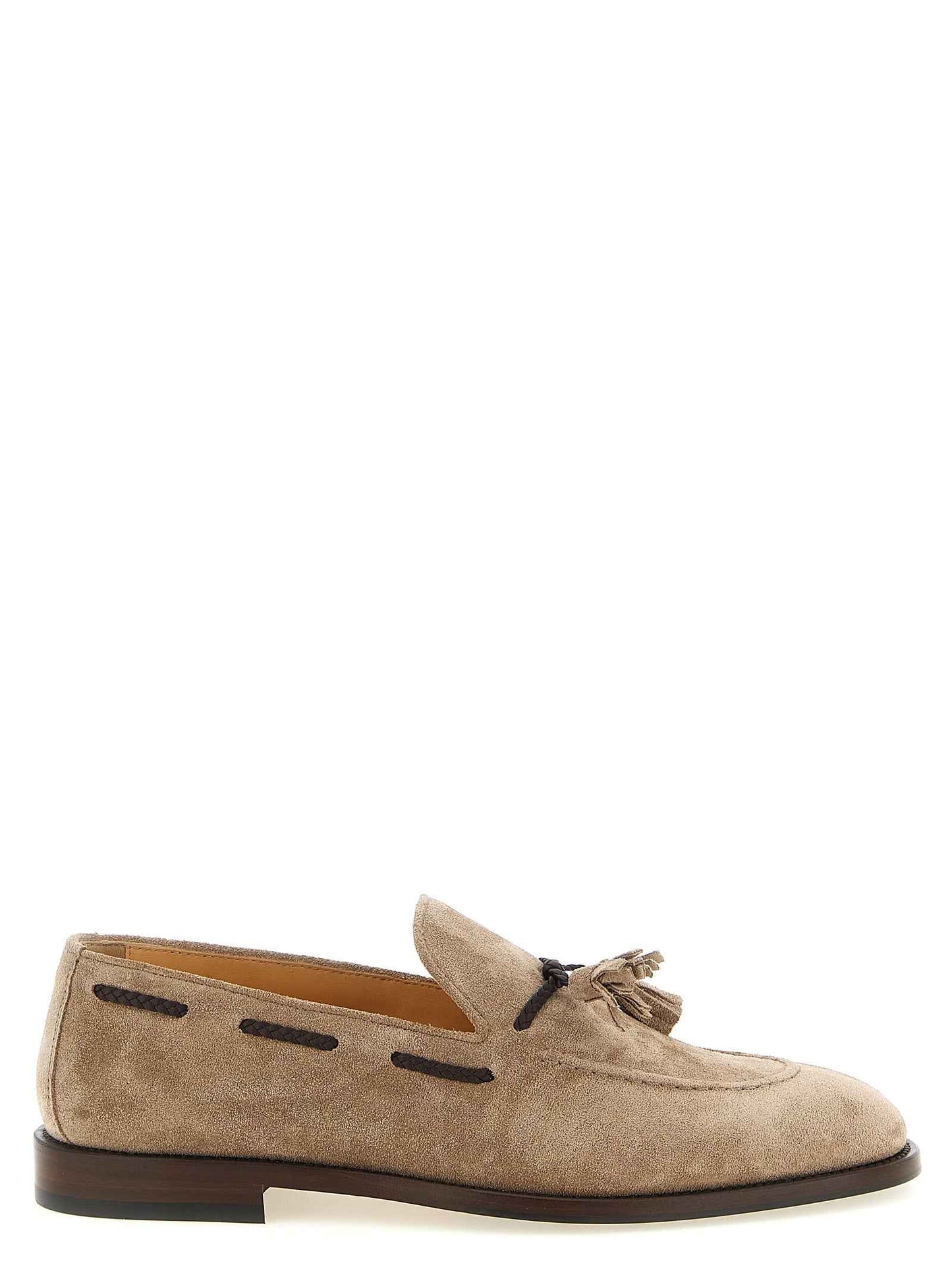 Brown Calfskin Slip-On Loafers