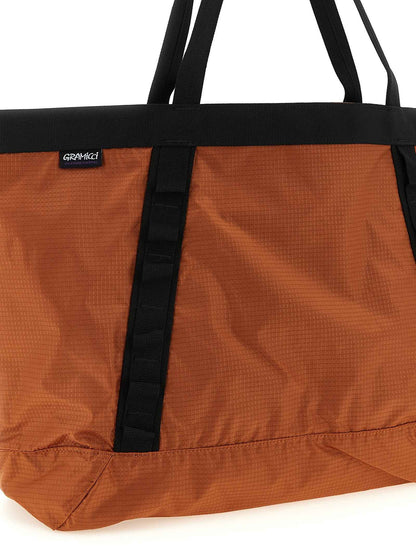 Orange Nylon Tote Bag