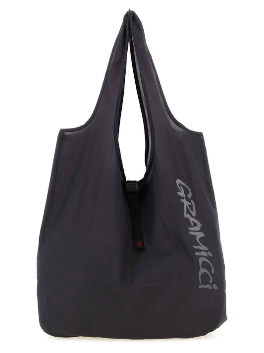 Gray Nylon Tote Bag