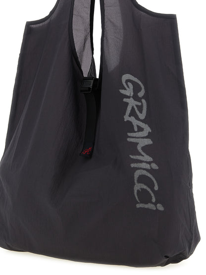 Gray Nylon Tote Bag