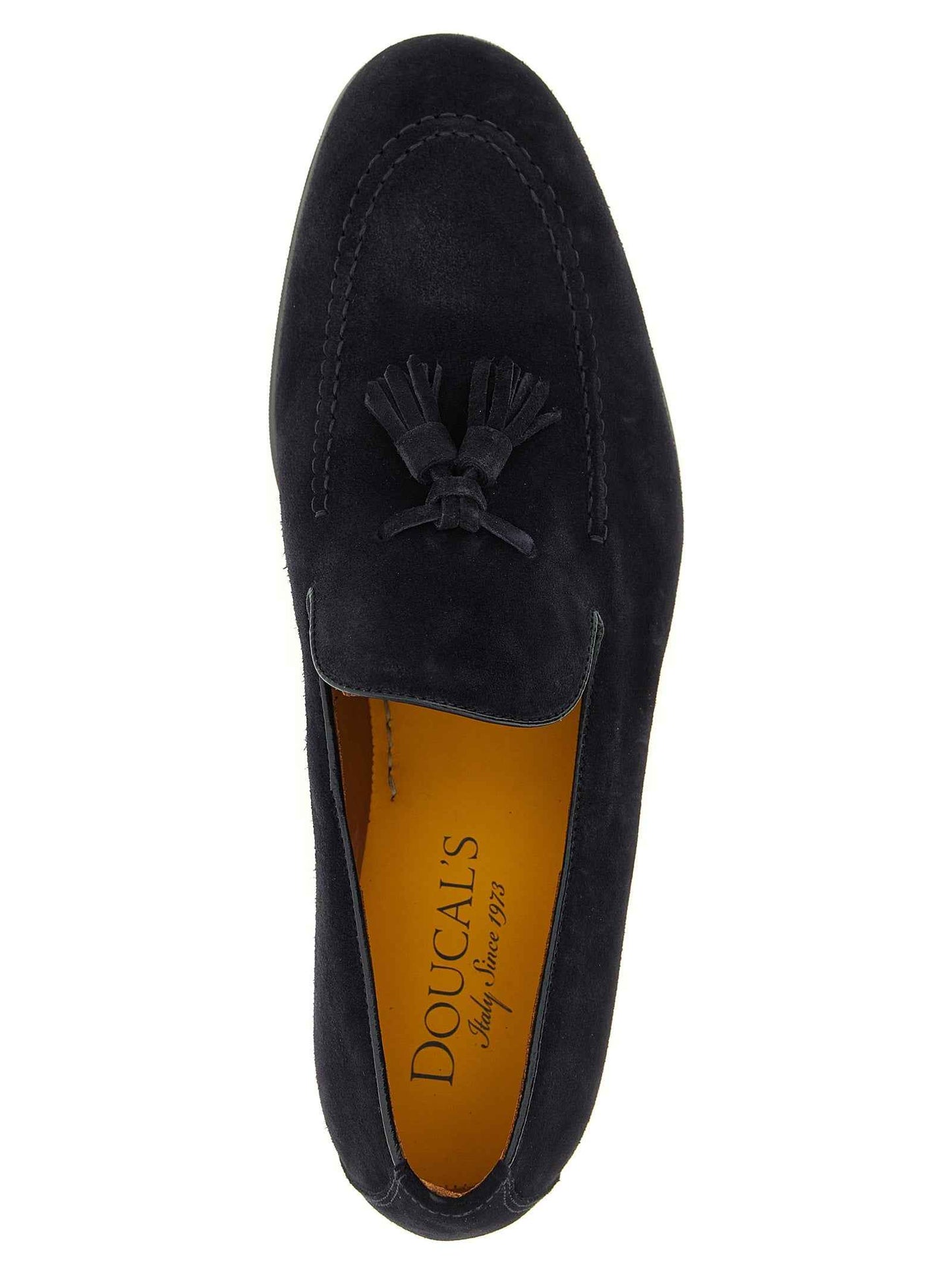 Blue Calfskin Slip-On Loafers