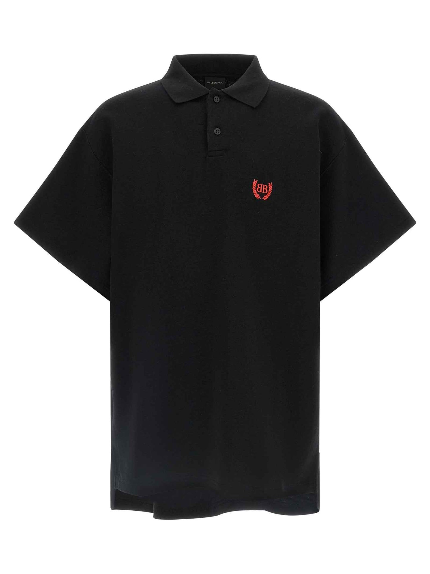 Black Cotton Polo Shirt