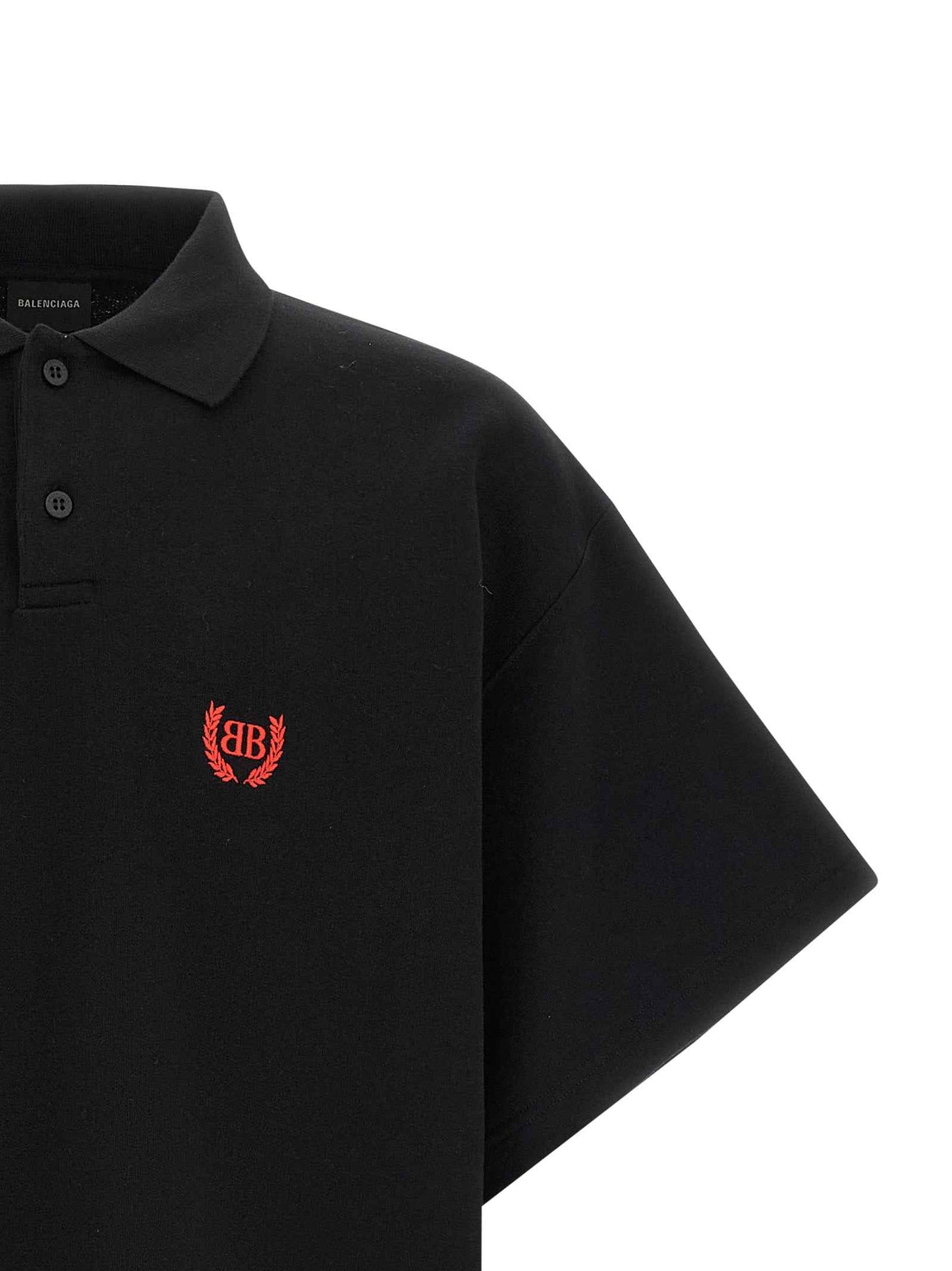 Black Cotton Polo Shirt