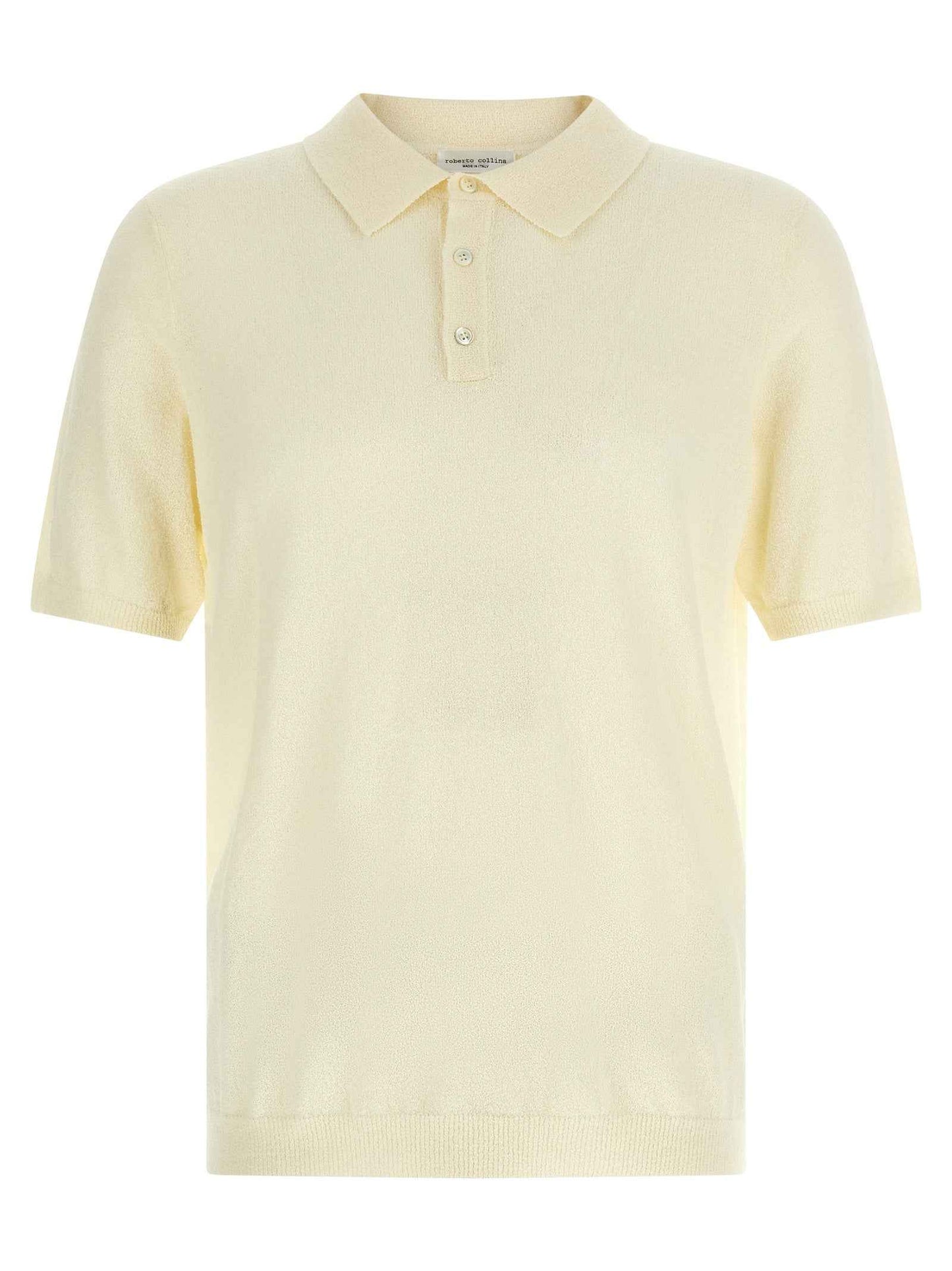 Beige Cotton Polo Shirt