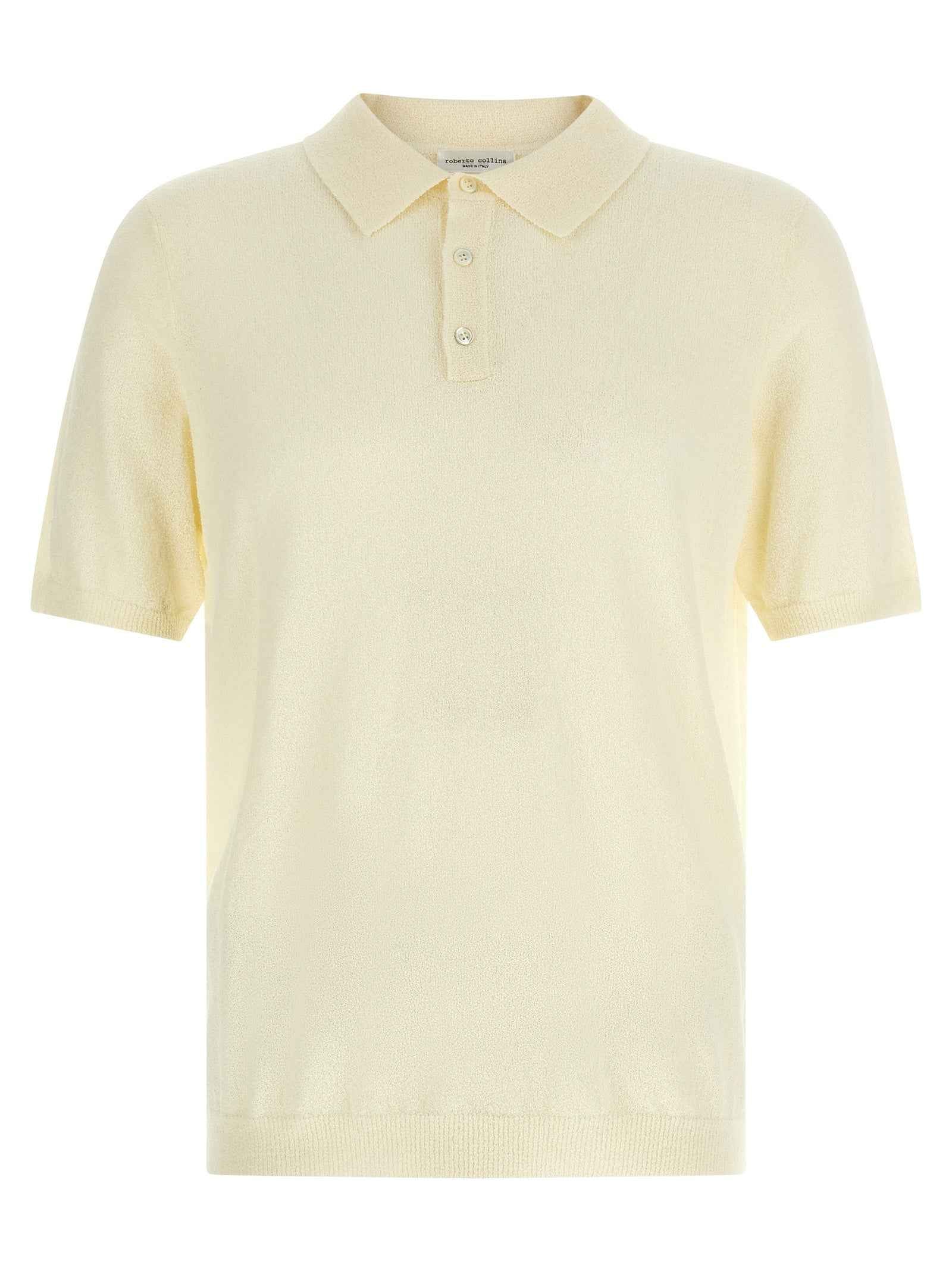 Beige Cotton Polo Shirt