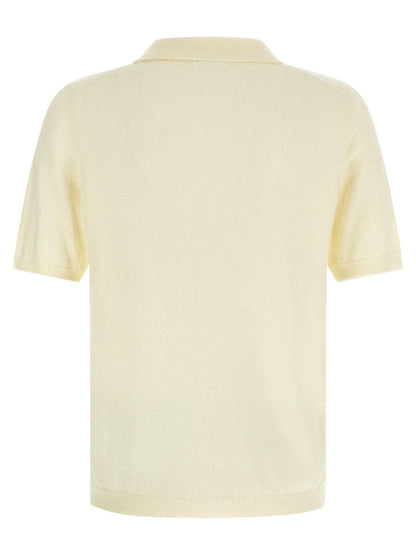 Beige Cotton Polo Shirt