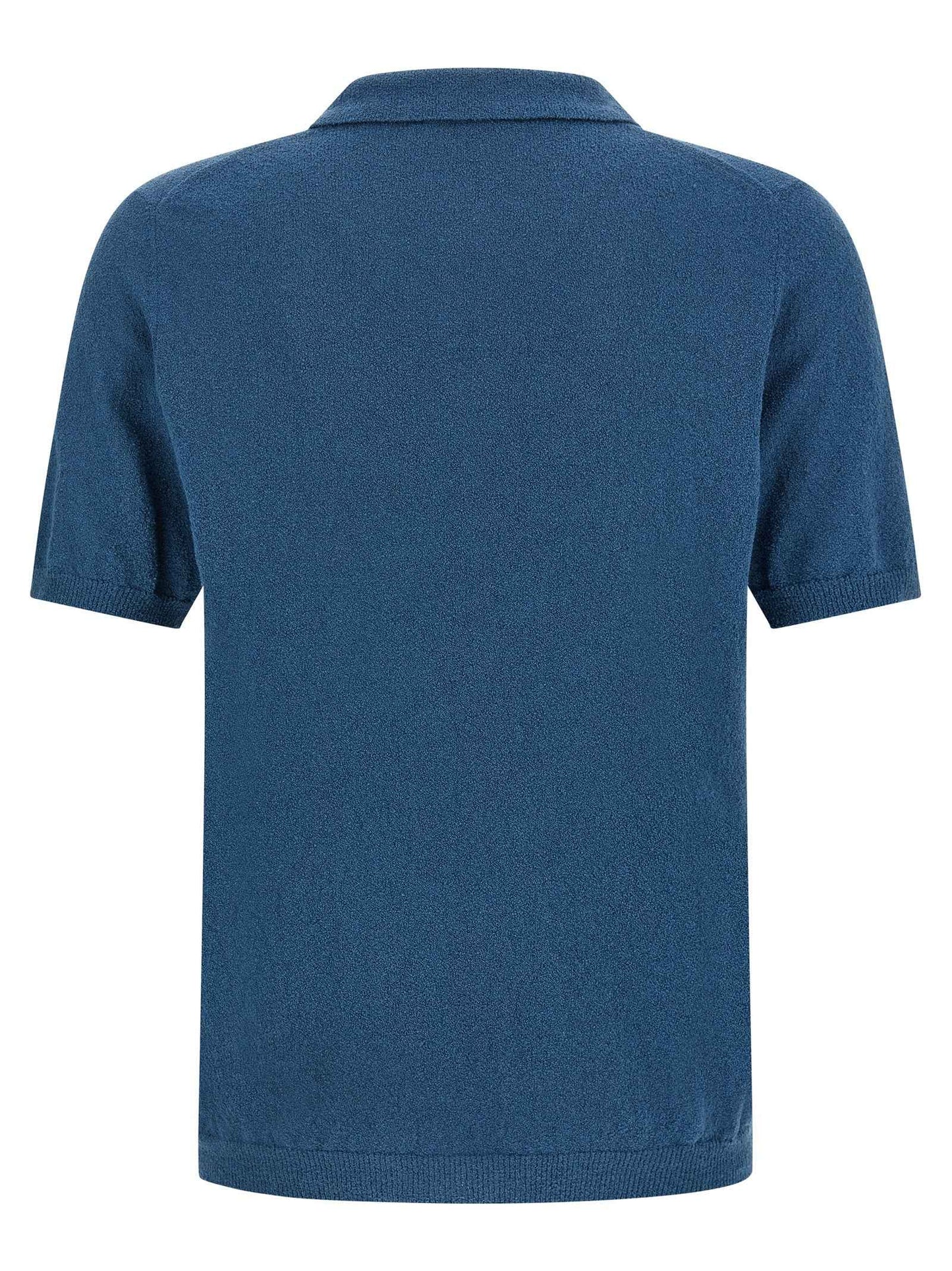 Blue Cotton Polo Shirt