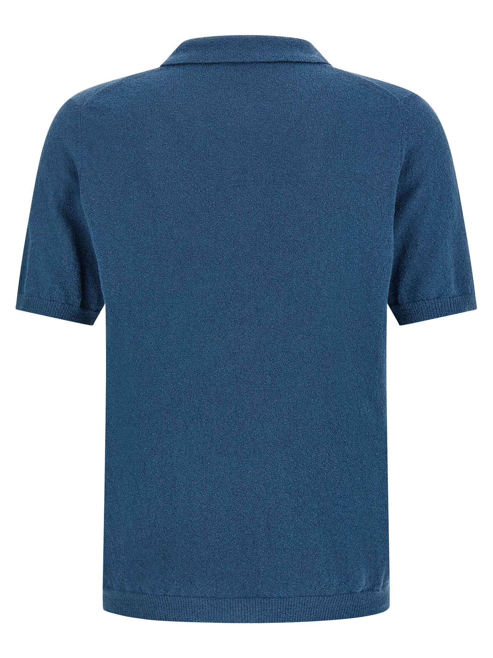 Blue Cotton Polo Shirt