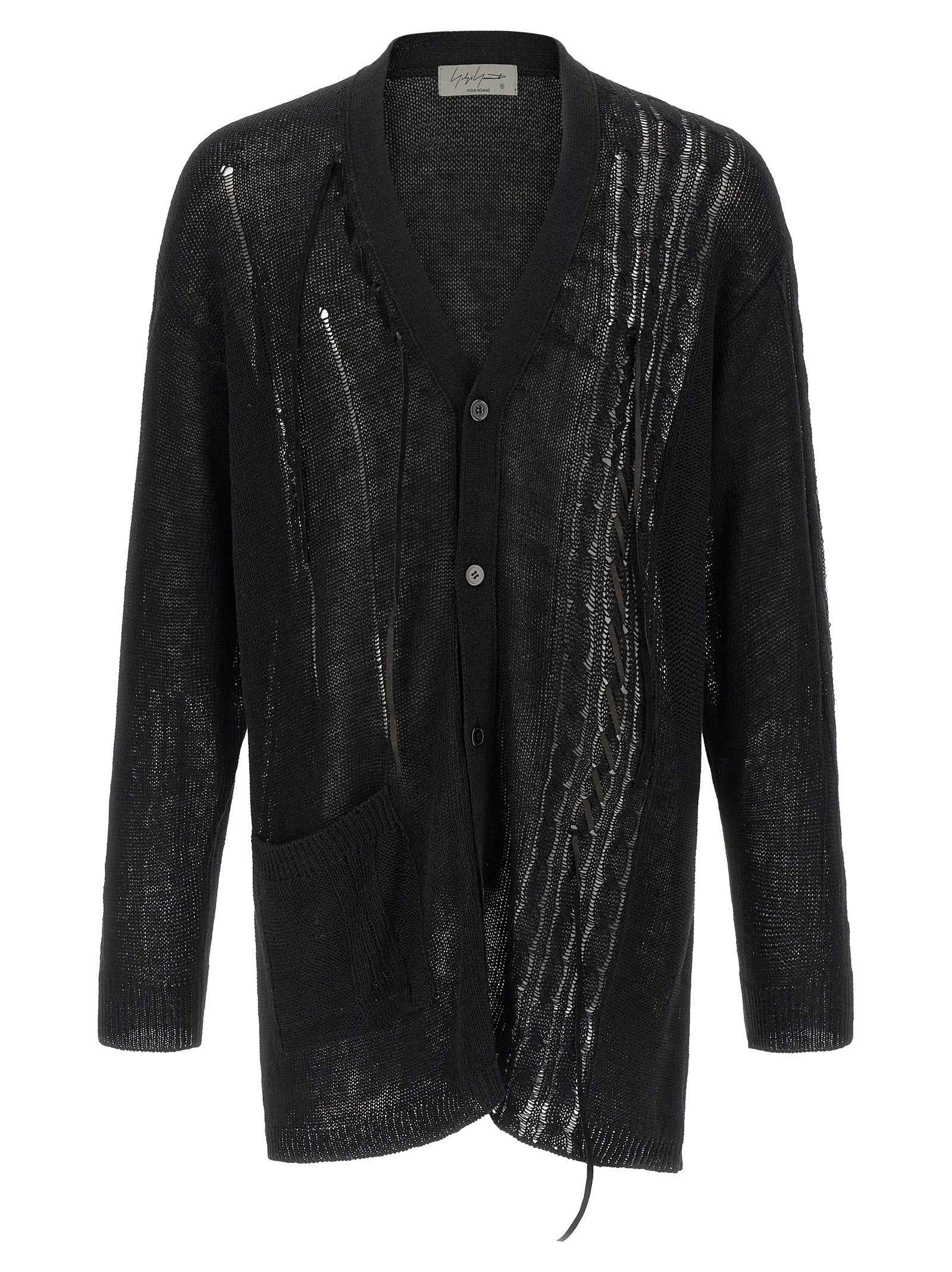 Black Linen Cardigan