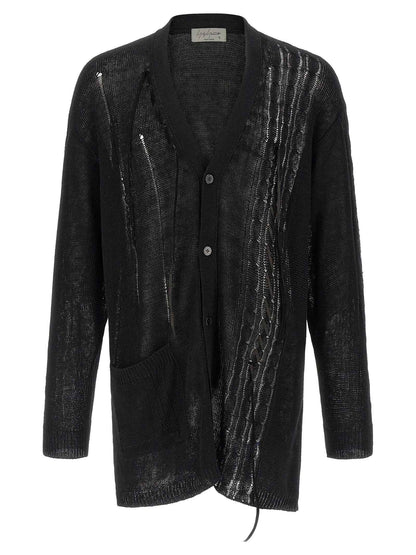 Black Linen Cardigan