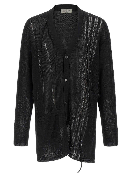 Black Linen Cardigan