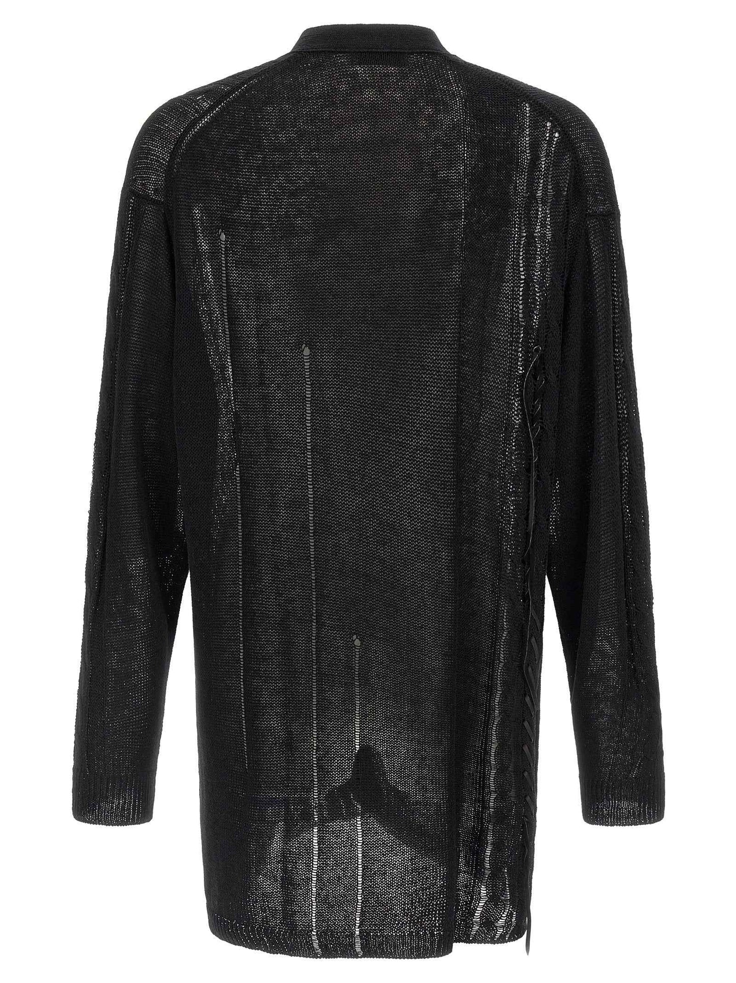 Black Linen Cardigan