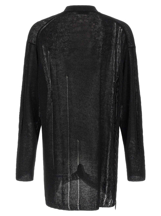 Black Linen Cardigan