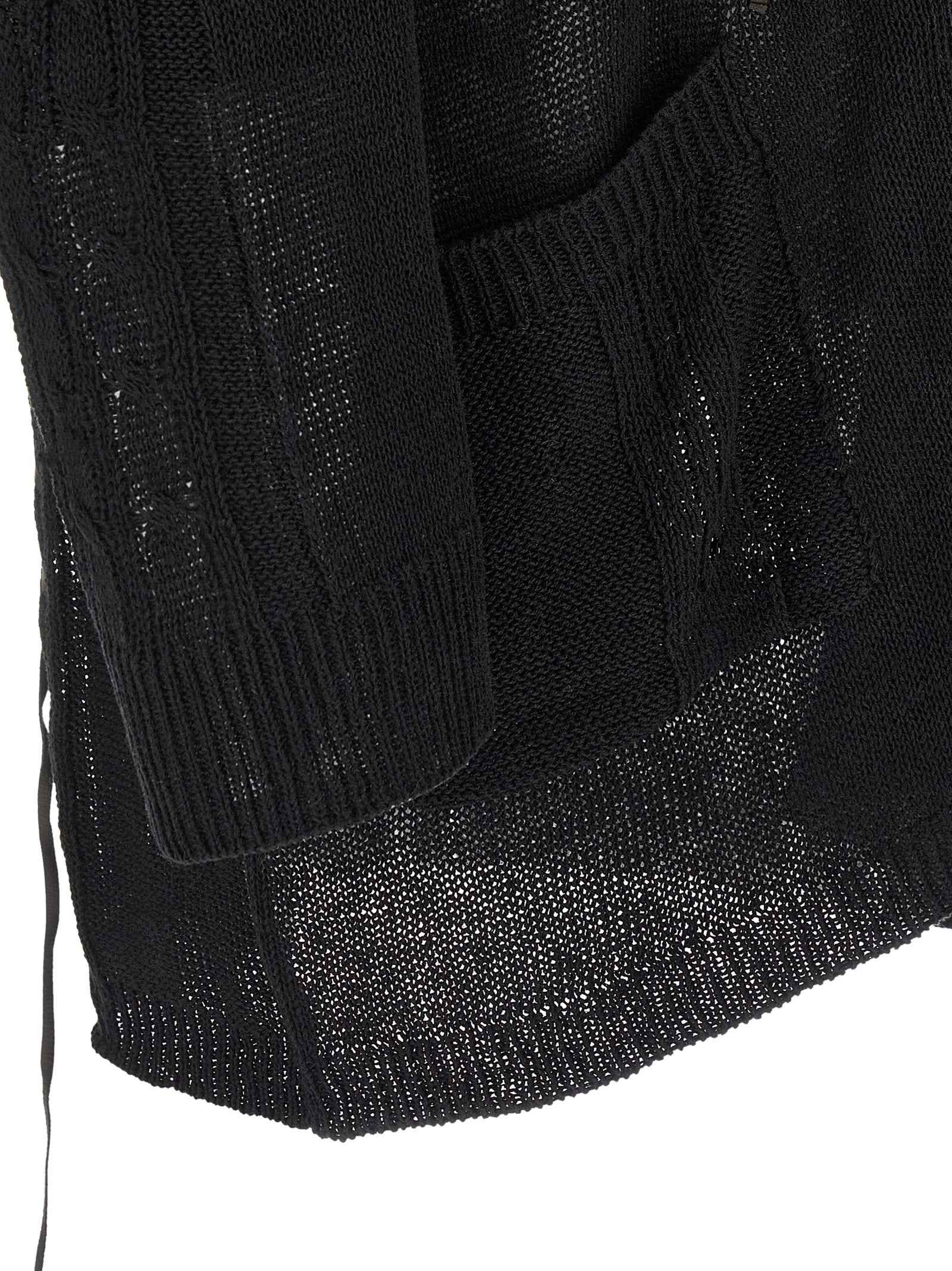 Black Linen Cardigan