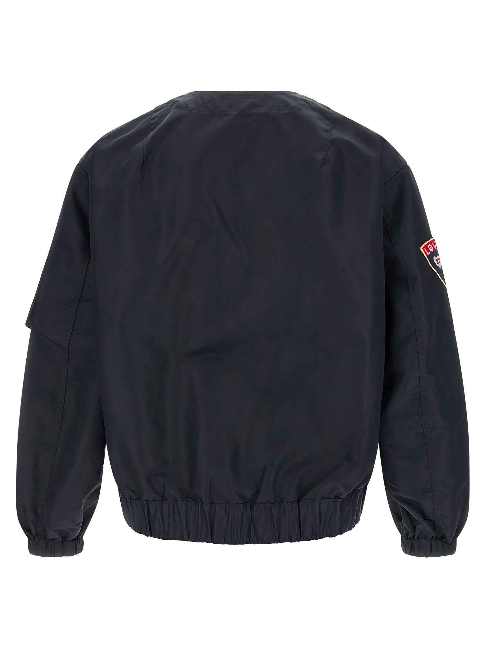 Blue Nylon Bomber