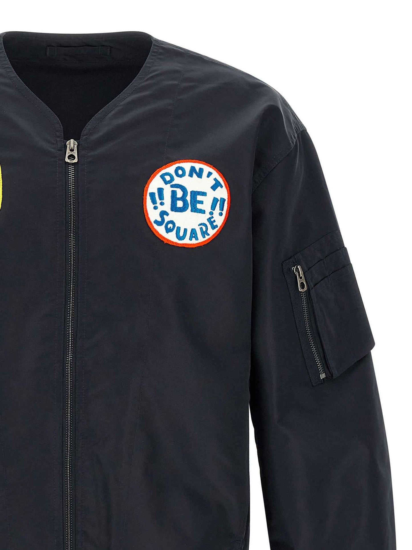 Blue Nylon Bomber