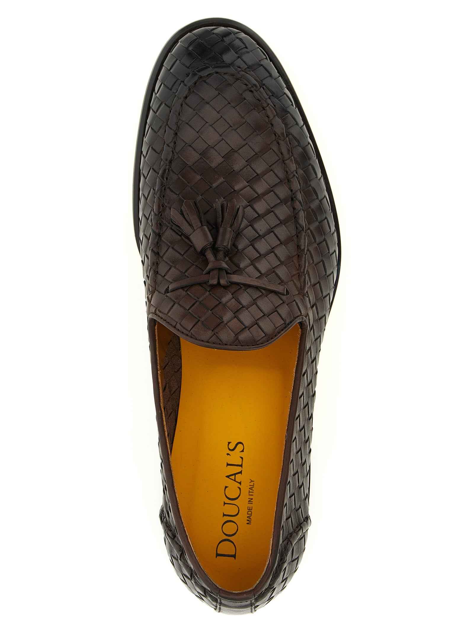Brown Calfskin Slip-On Loafers