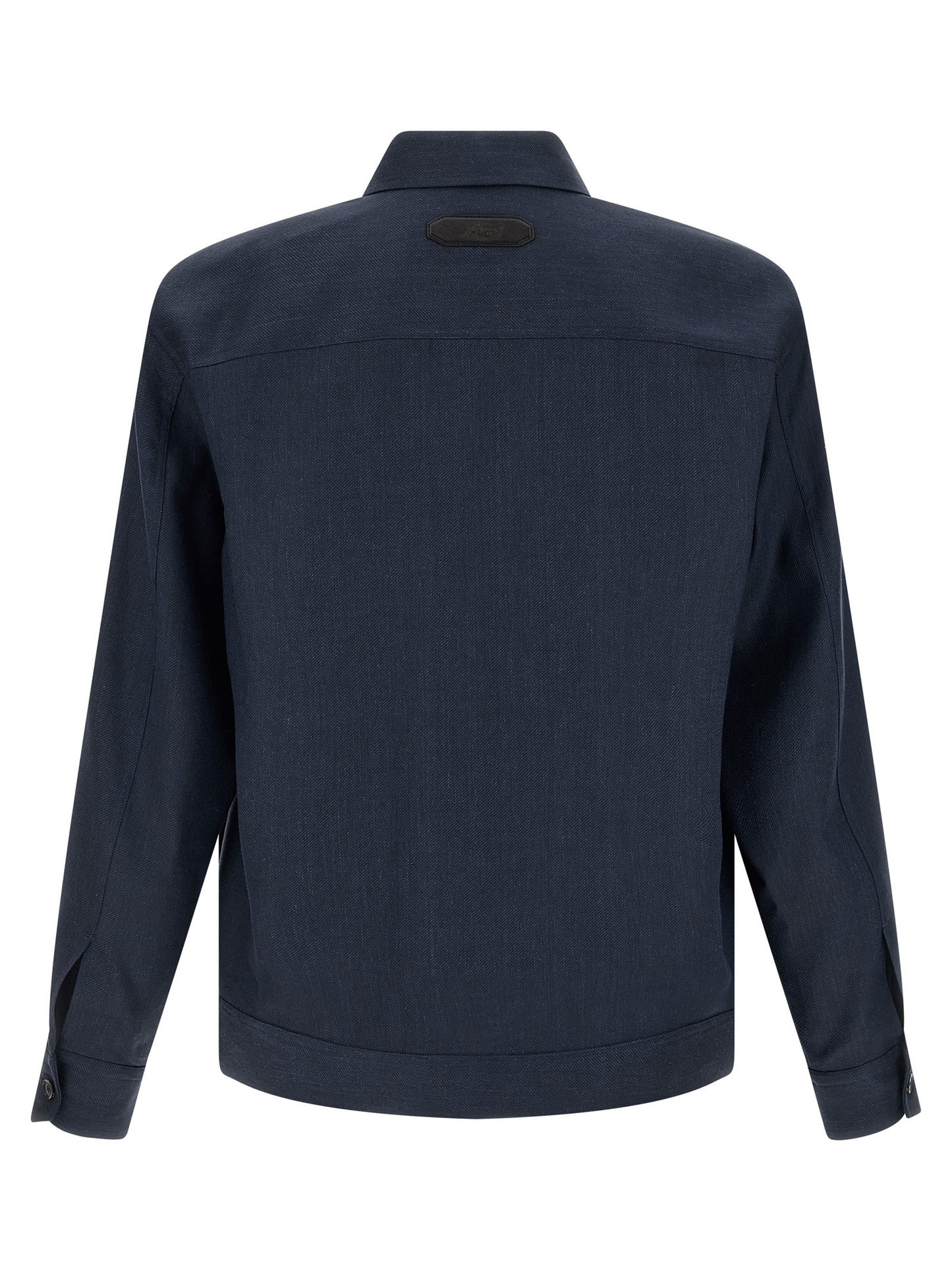 Blue Linen Full-Length Jacket