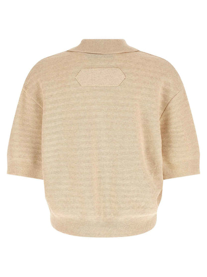 Beige Cotton Polo Shirt