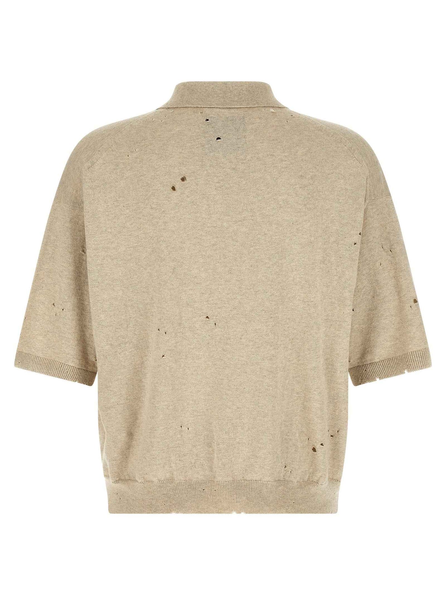 Beige Cotton Polo Shirt