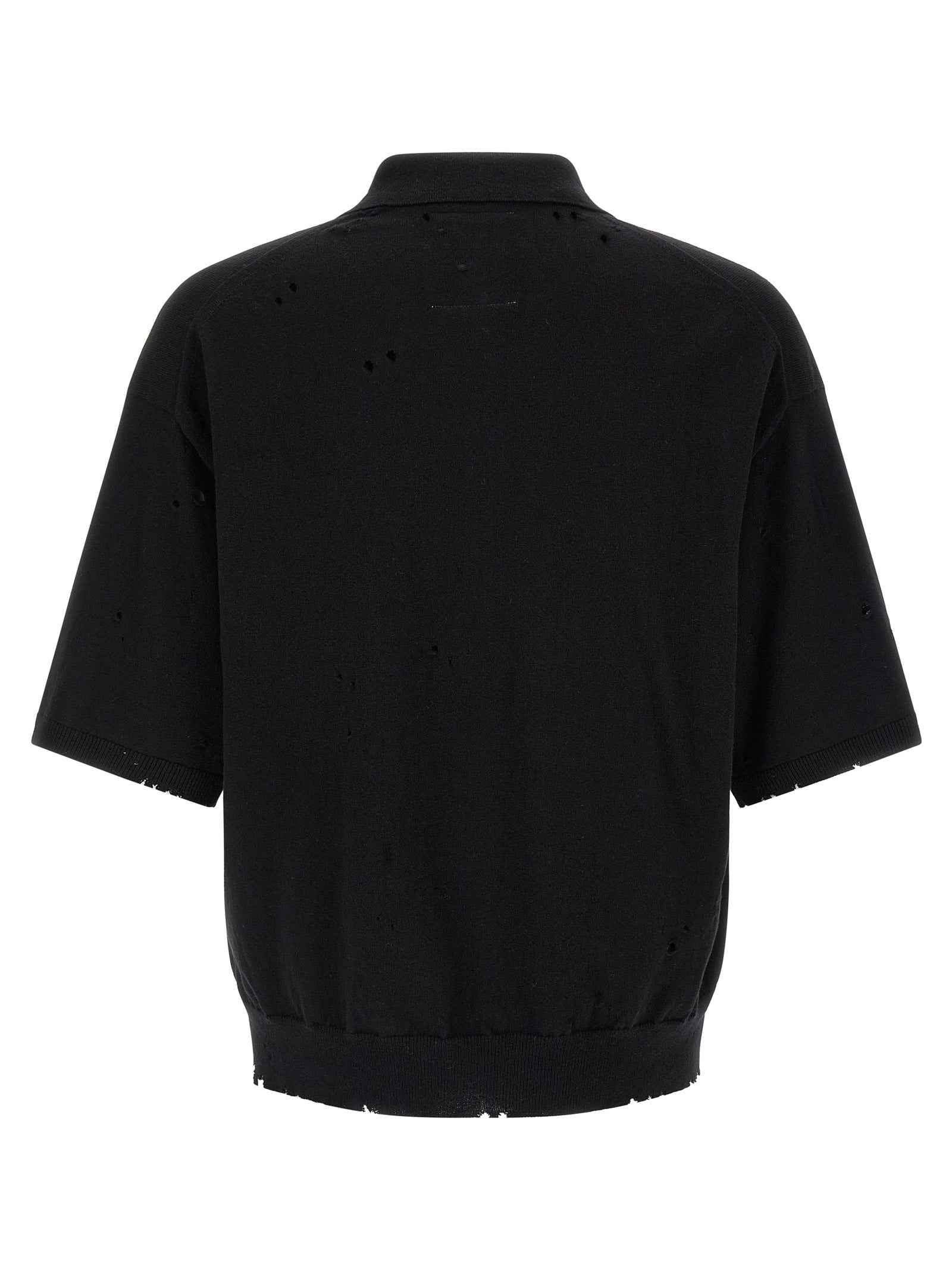 Black Cotton Polo Shirt
