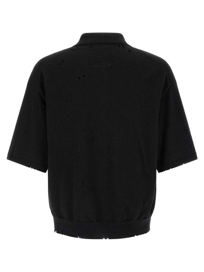 Black Cotton Polo Shirt