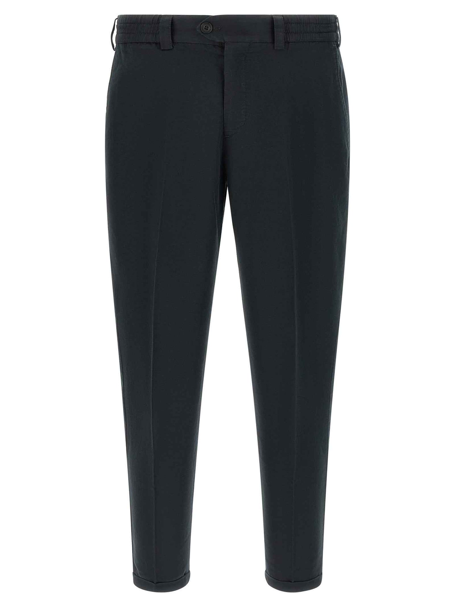 Black Linen Casual Pants