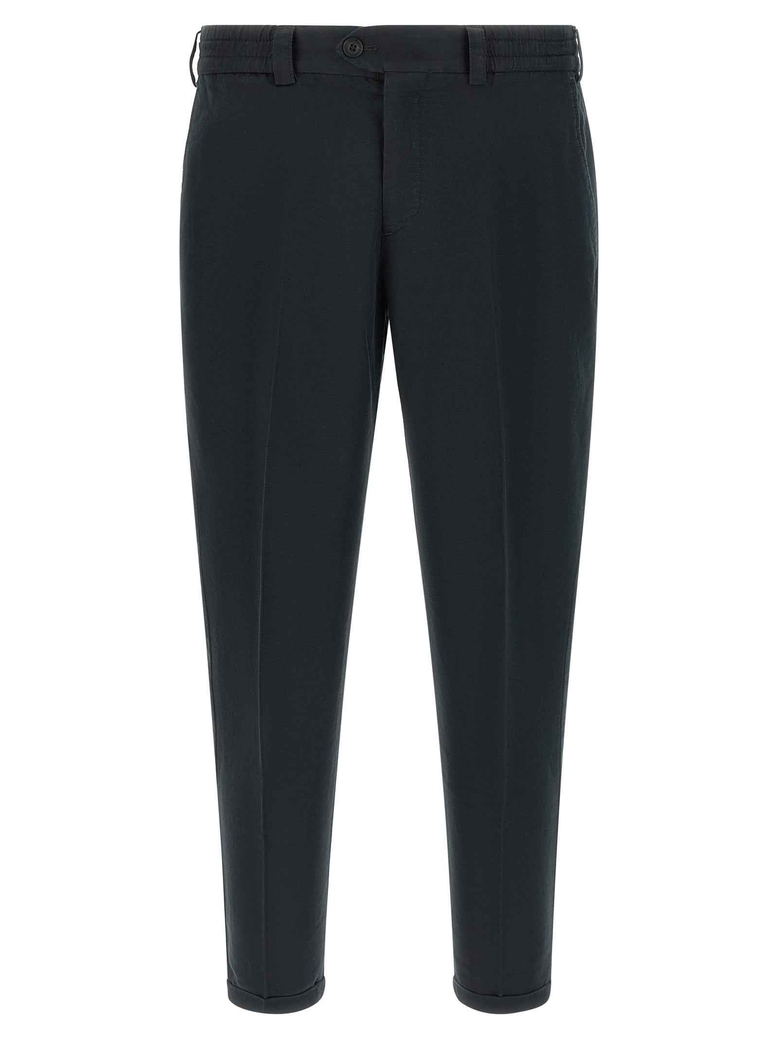Black Linen Casual Pants