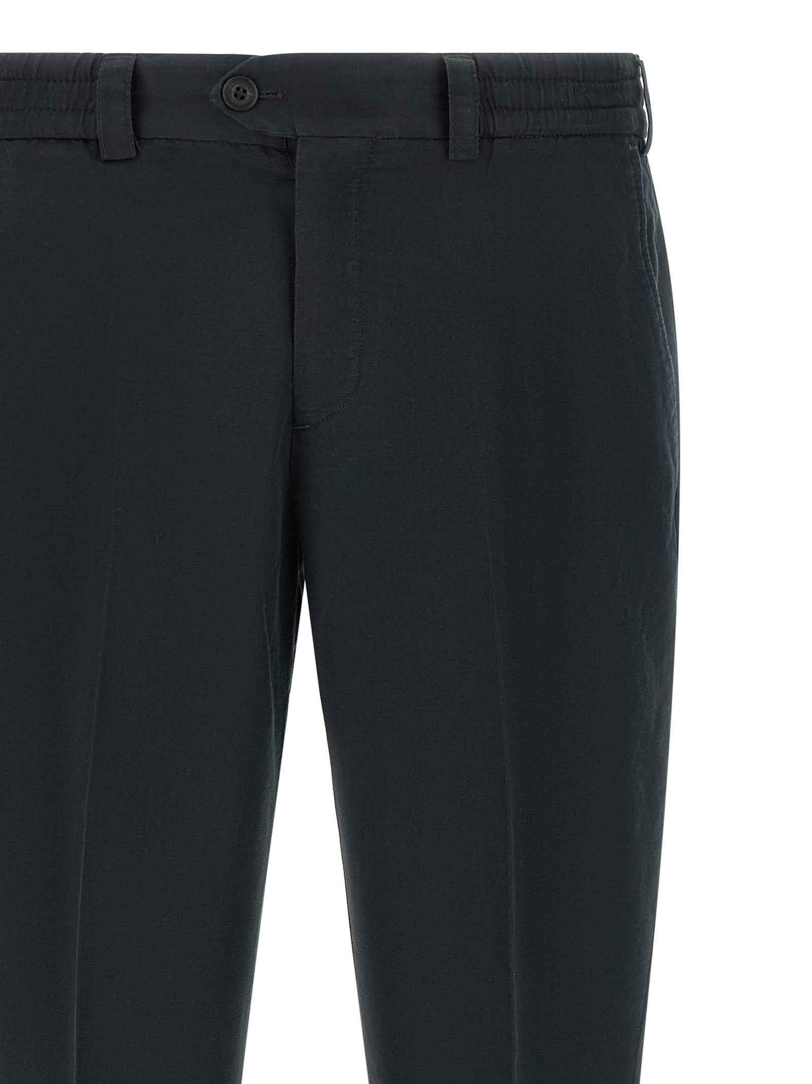 Black Linen Casual Pants