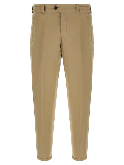 Beige Linen Casual Pants