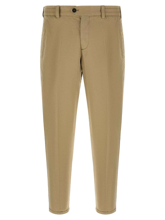 Beige Linen Casual Pants
