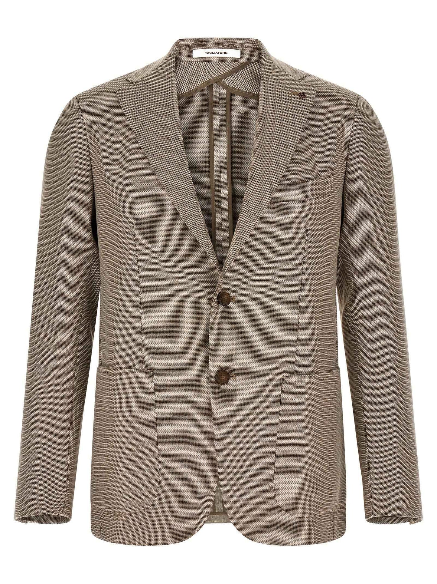 Brown Cotton Blazer