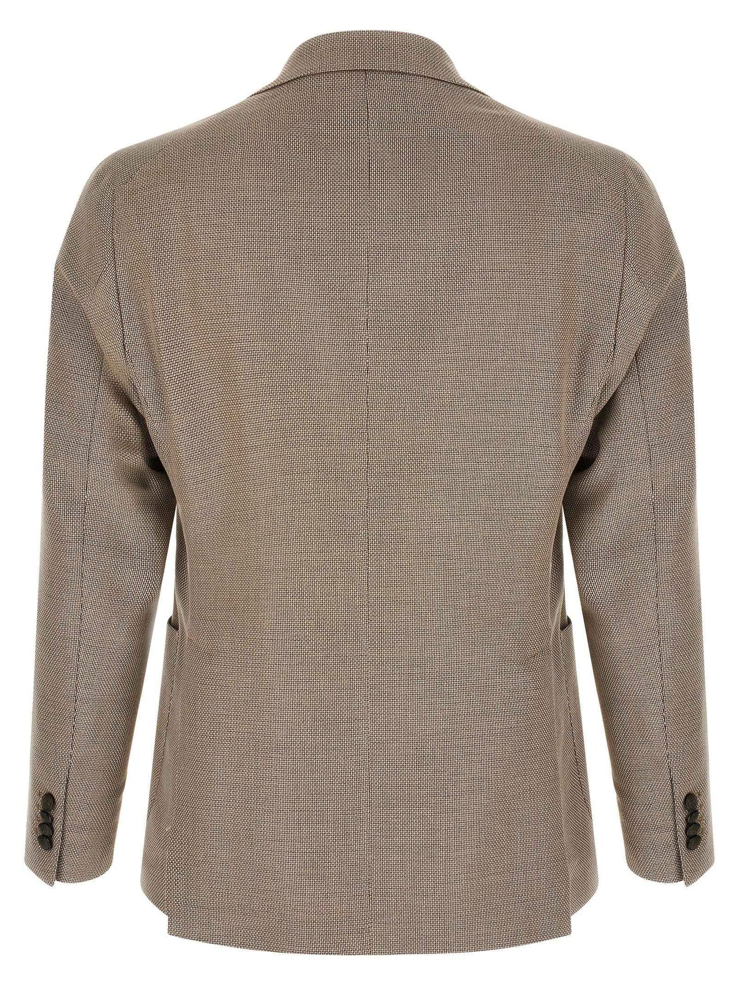 Brown Cotton Blazer