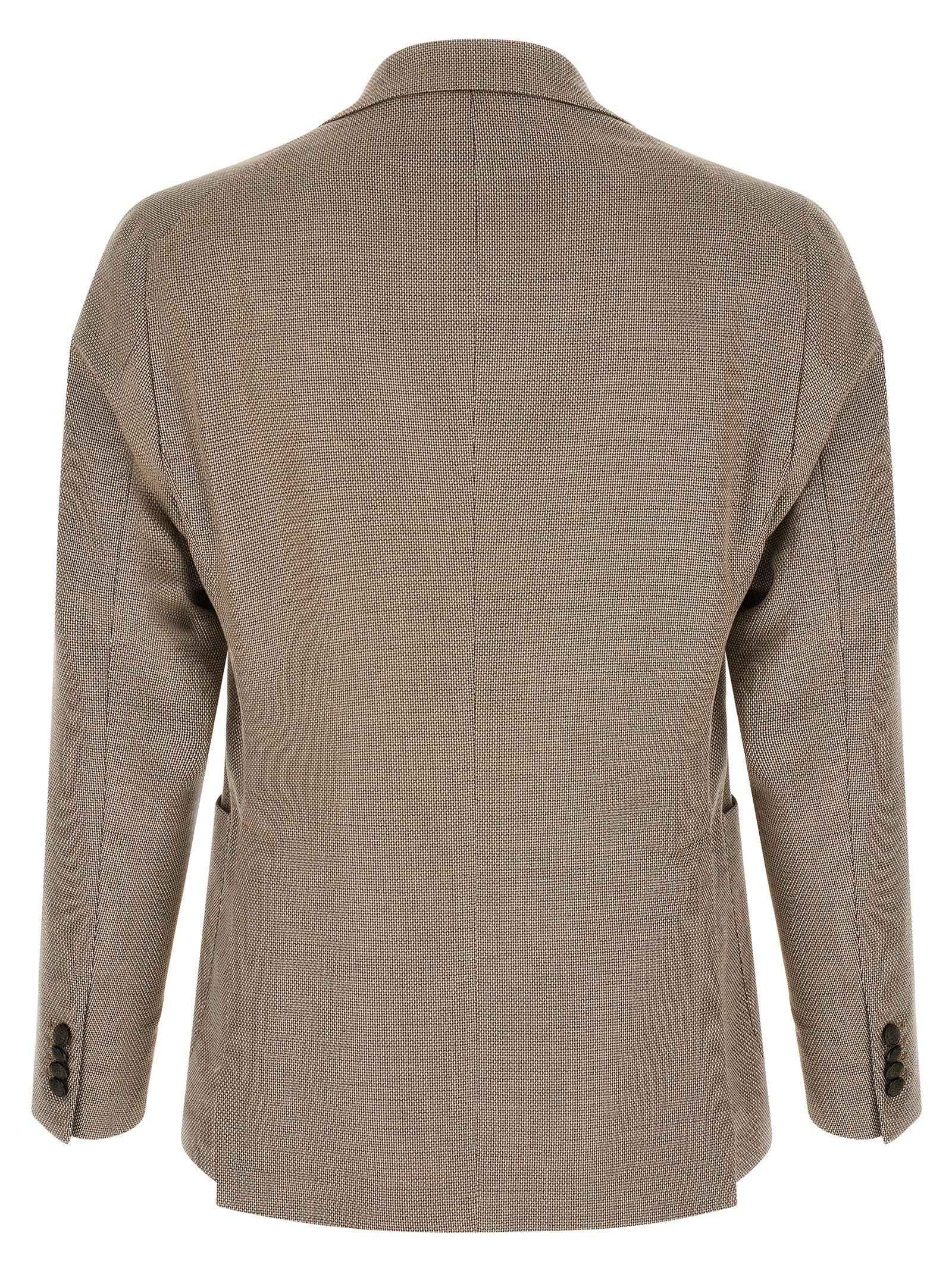 Brown Cotton Blazer