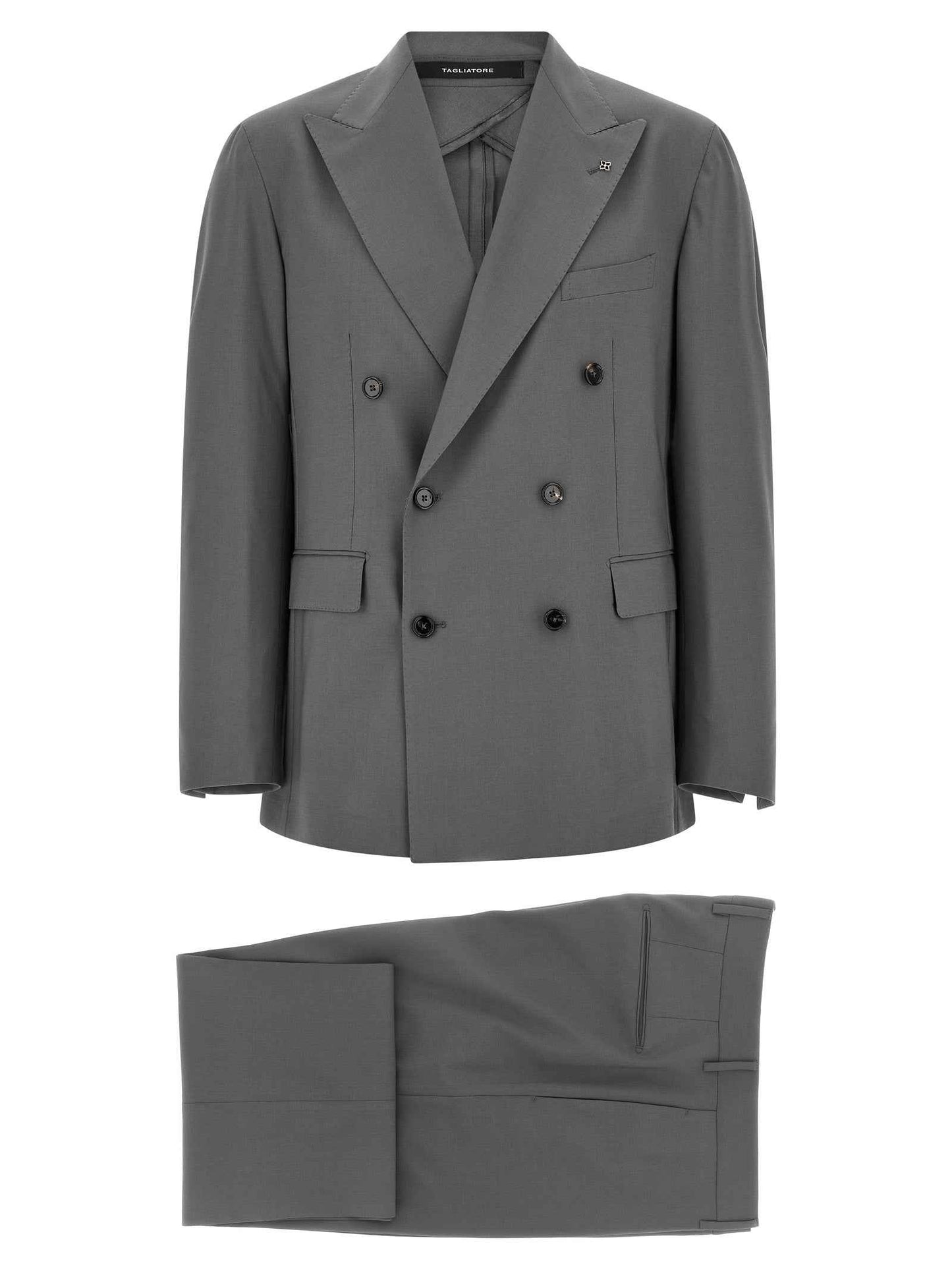 Gray Virgin Wool Two-Piece Suit