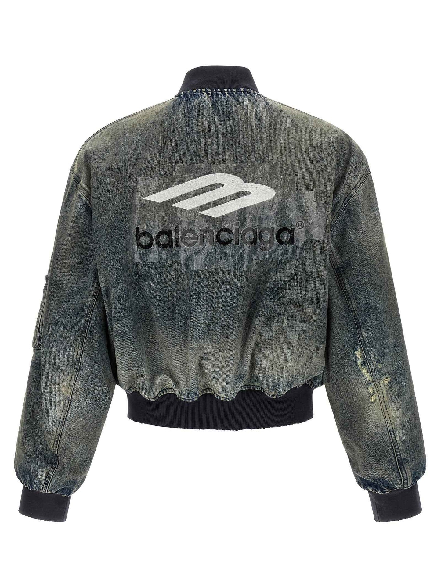 Gray Polyester Bomber