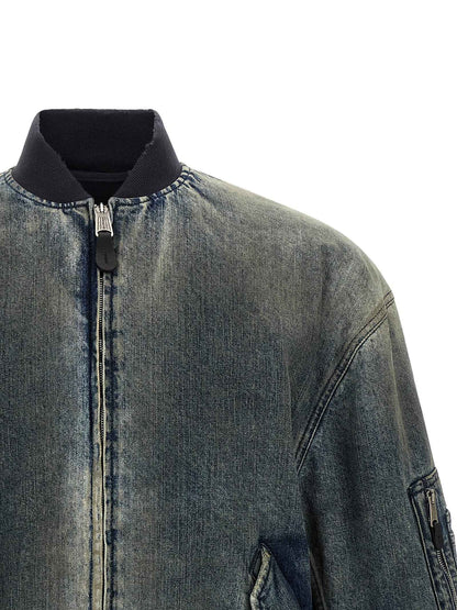 Gray Polyester Bomber