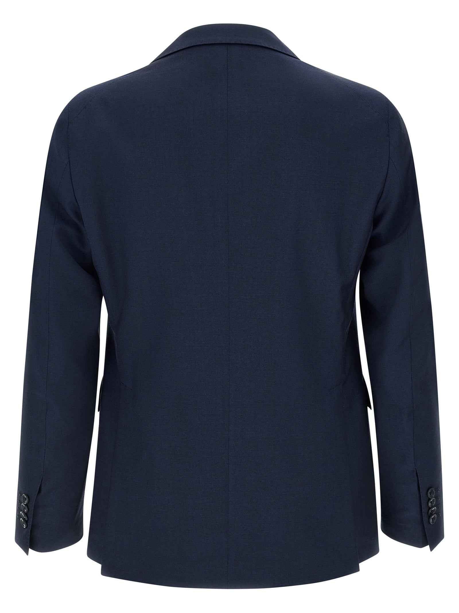 Blue Virgin Wool Two-Piece Suit