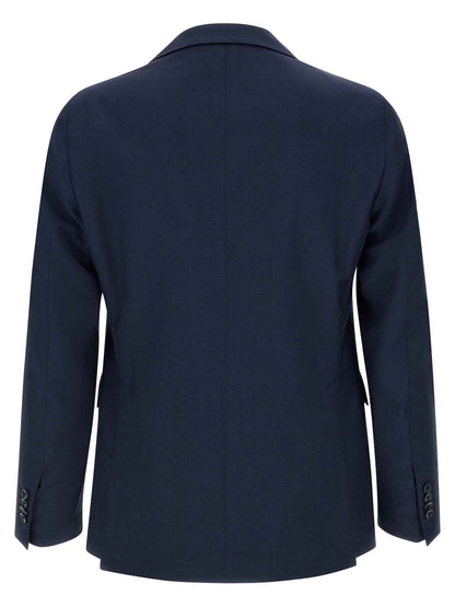 Blue Virgin Wool Two-Piece Suit
