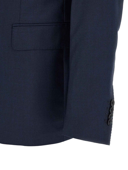 Blue Virgin Wool Two-Piece Suit