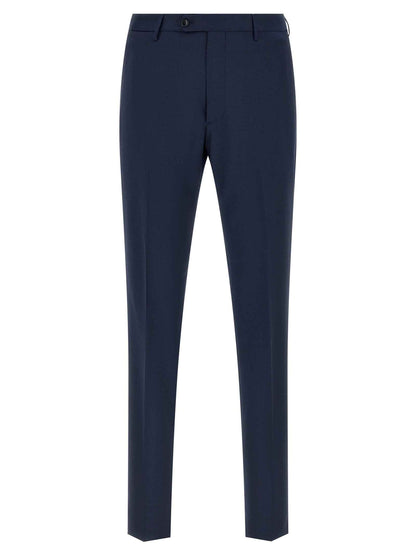Blue Virgin Wool Two-Piece Suit