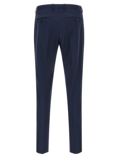 Blue Virgin Wool Two-Piece Suit