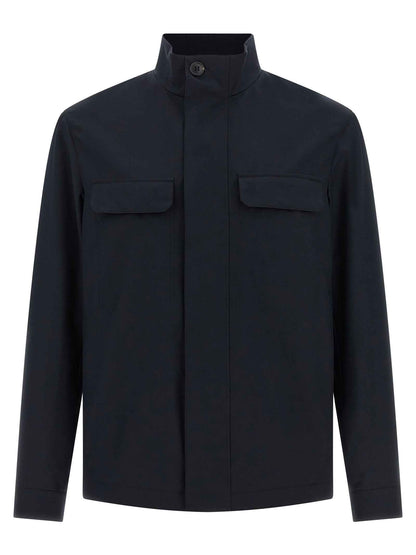Blue Polyester Jacket