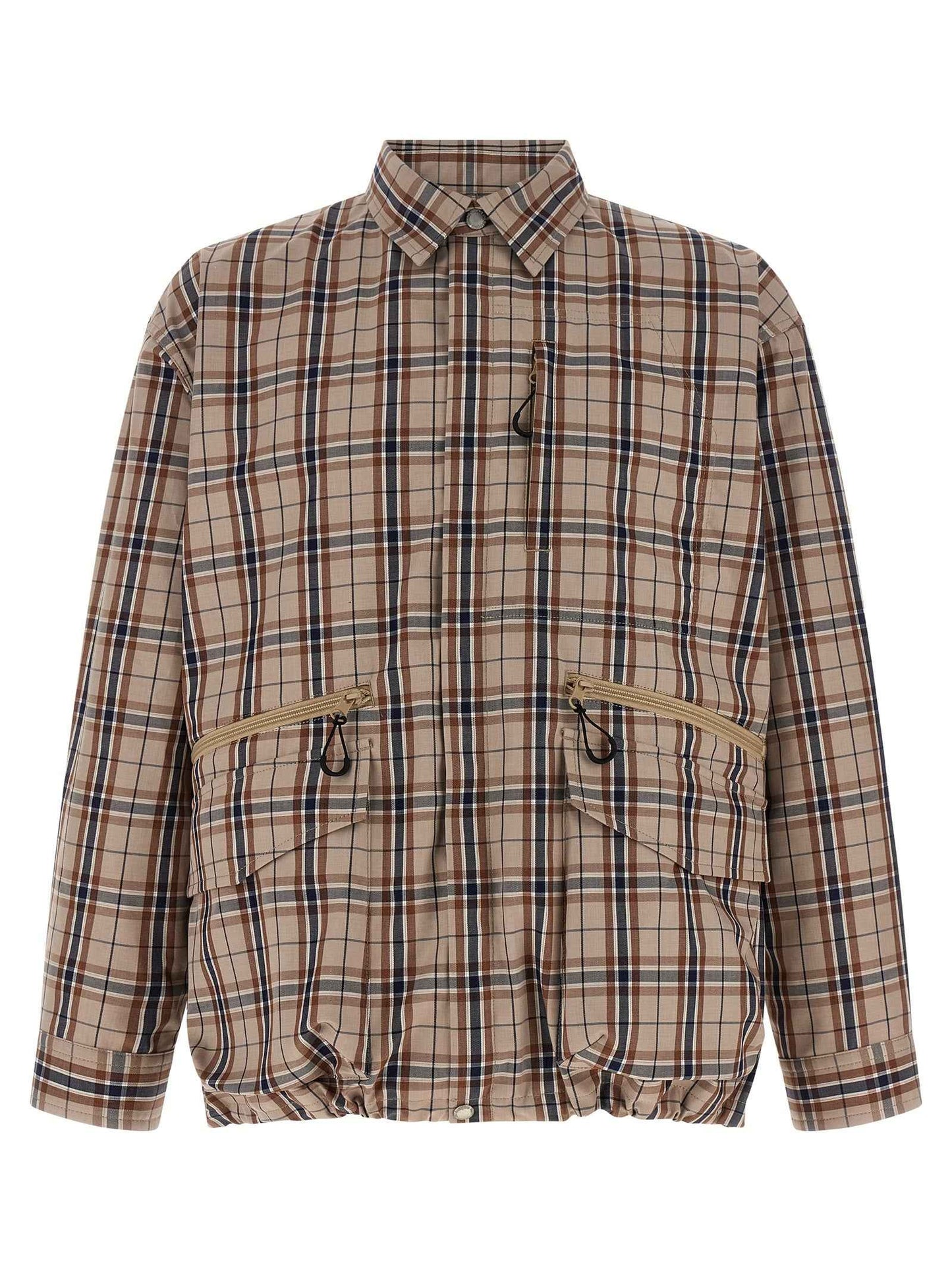 Beige Cotton Full-Length Jacket