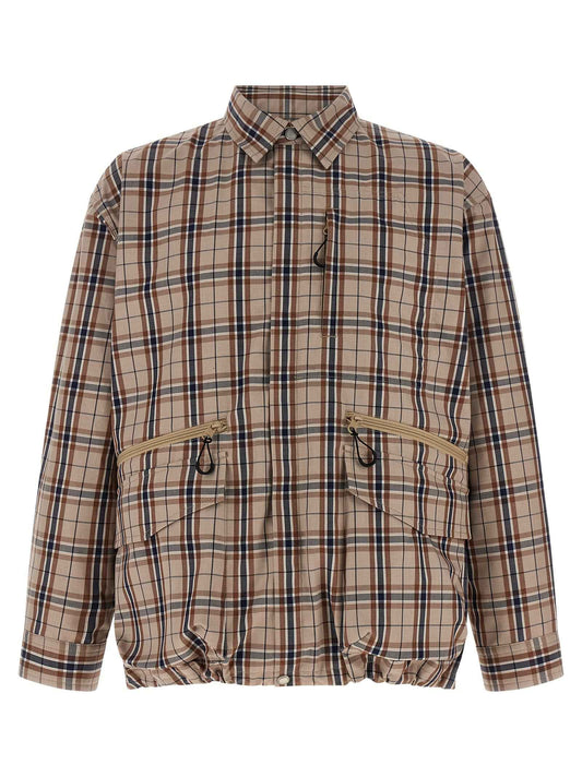 Beige Cotton Full-Length Jacket