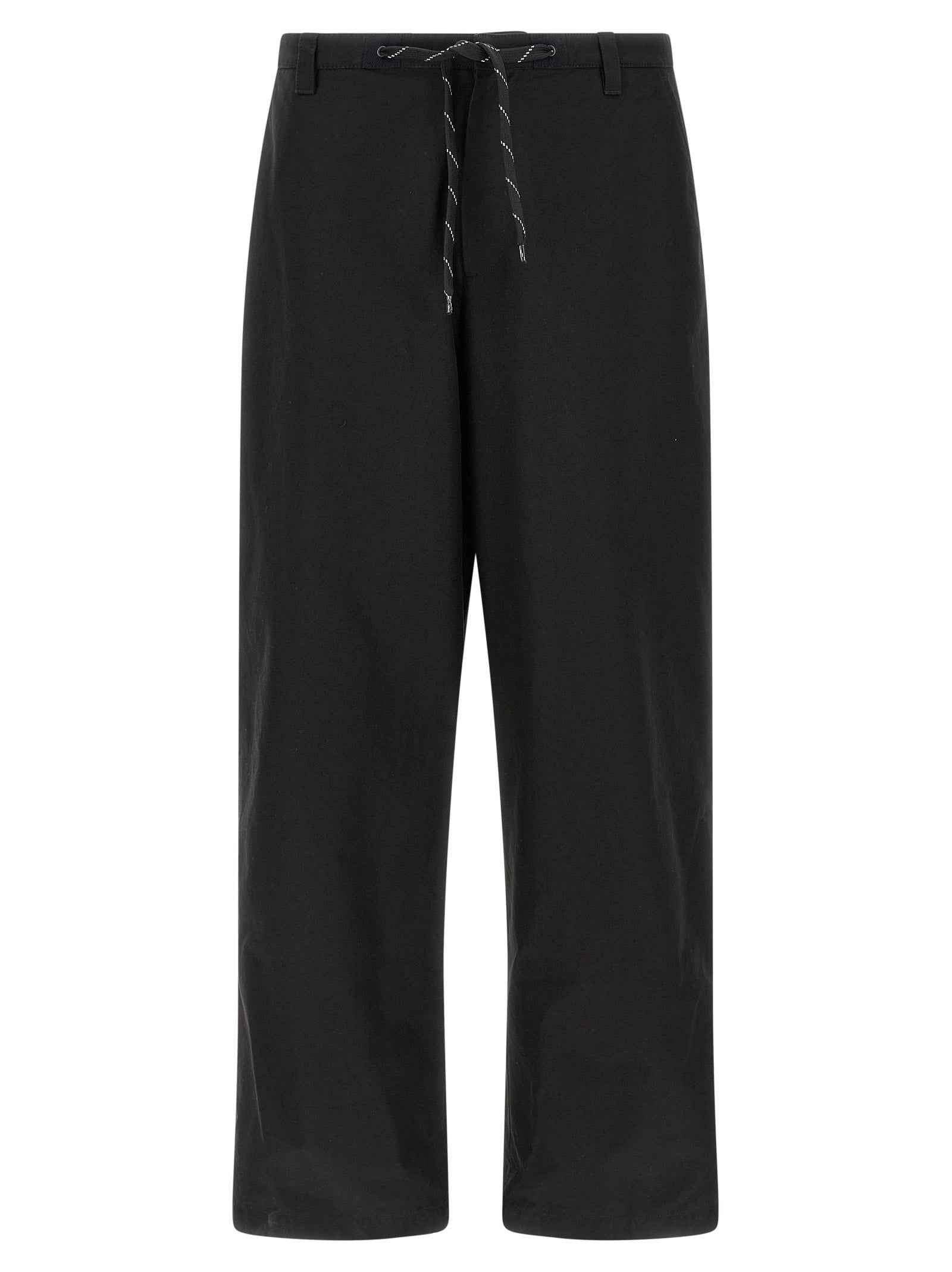 Black Cotton Chino Pants