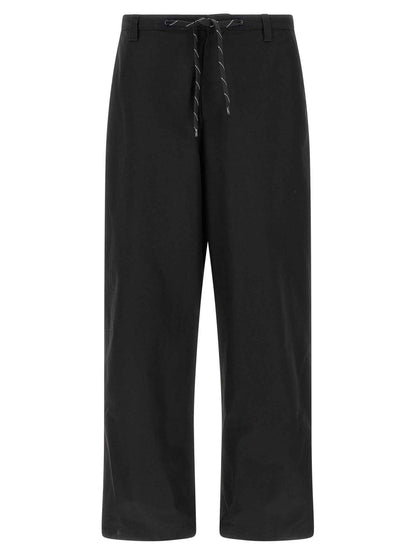Black Cotton Chino Pants