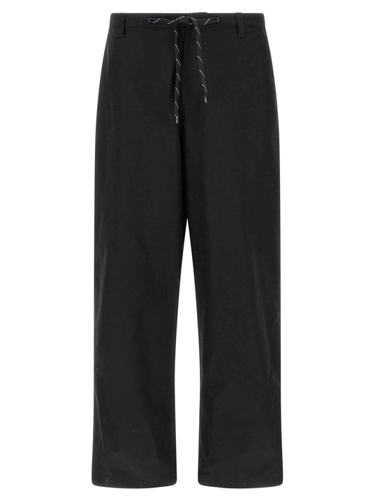Black Cotton Chino Pants